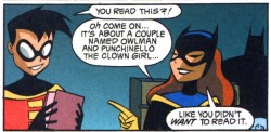 Batgirl's right.  Listen to her.